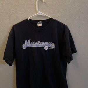 Mustangs Volleyball Black T-Shirt